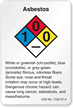 Asbestos NFPA Chemical Label