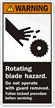 Rotating Blade Hazard Do Not Operate Label