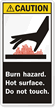 Burn Hazard Hot Do Not Touch Label
