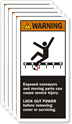 Exposed Conveyors Moving Parts Cause Injury Warning Labels
