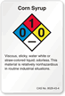 Corn Syrup NFPA Chemical Label