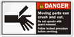 Moving Parts Can Crush And Cut Danger Label