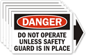 Danger Do Not Operate (arrow) Label