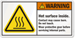 Hot Surface Contact May Cause Burn Label