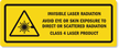 Invisible Laser Radiation Avoid Eye Skin Exposure Label