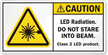 LED Radiation BEAM Label