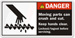 Moving Parts Crush Keep Hands Clear Label