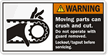 Moving Parts Can Crush And Cut Safety Label