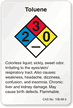 Toluene NFPA Chemical Label
