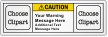 Custom ANSI Caution Label With 2 Pictos