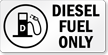 Diesel Fuel Only Arrow Safety Label