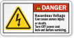 Hazardous Voltage Cause Severe Injury ANSI Danger Label