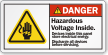 Hazardous Voltage Inside Discharge All Devices Danger Label