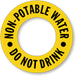 Non Potable Water Do Not Drink Fire Hydrant Marker