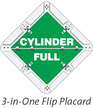 Empty, In Use, Full Cylinder Flip Placards