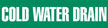 Cold Water Drain (Green) Adhesive Pipe Marker