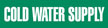 Cold Water Supply (Green) Adhesive Pipe Marker