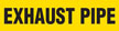 Exhaust Pipe (Yellow) Adhesive Pipe Marker