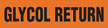 Glycol Return (Orange) Adhesive Pipe Marker