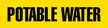 Potable Water (Yellow) Adhesive Pipe Marker