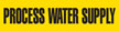 Process Water Supply (Yellow) Adhesive Pipe Marker