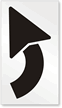 Curved Arrow Symbol Stencil