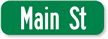 Custom 'Civic' Street Sign in Lower Case