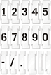 Interlocking Number Floor Stencil Set, 0 9