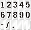 Interlocking Number Floor Stencil Set, 0 9