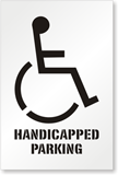 Handicapped Pavement Stencil