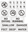 Pool Stencil Kit For Painting Safety Markers