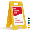 Add Headline And Instructions Custom Standing Floor Sign