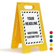 Add Headline And Text Custom Standing Floor Sign