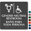 Handicap And Gender Neutral Restroom Braille Sign