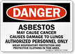 Asbestos Authorized Personnel Only OSHA Danger Sign