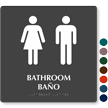 Bilingual Bathroom TactileTouch Braille Door Sign