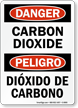 Bilingual Carbon Di Oxide Dióxido De Carbono Sign