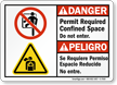Bilingual Permit Required Confined Space ANSI Danger Sign