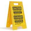 Bilingual Renovation Work No Smoking Standing Floor Sign