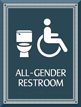 Azteca All Gender Restroom Sign