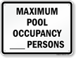 Pool Maximum Occupancy Sign for Colorado