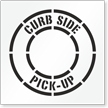 Curb Side Pick Up Stencil