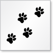 Dog Paw Prints Symbol Floor Stencil