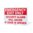 Emergency Exit Only Security Alarm Sign