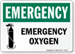 Emergency Oxygen Sign