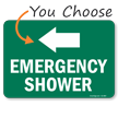 Emergency Shower Directional Sign
