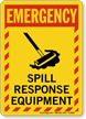 Emergency Spill Response Equipment Sign