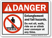 Entanglement And Fall Hazards Danger Sign