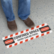 Confined Space Entry Can Be Fatal Floor Sign