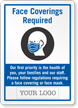 Face Covering Required Add Your Custom Logo Sign